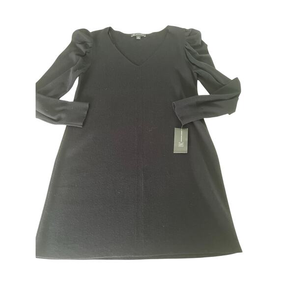 INC International Concepts- Black Puff Sleeve Sweater Dress Size XL NWT - Picture 5 of 9